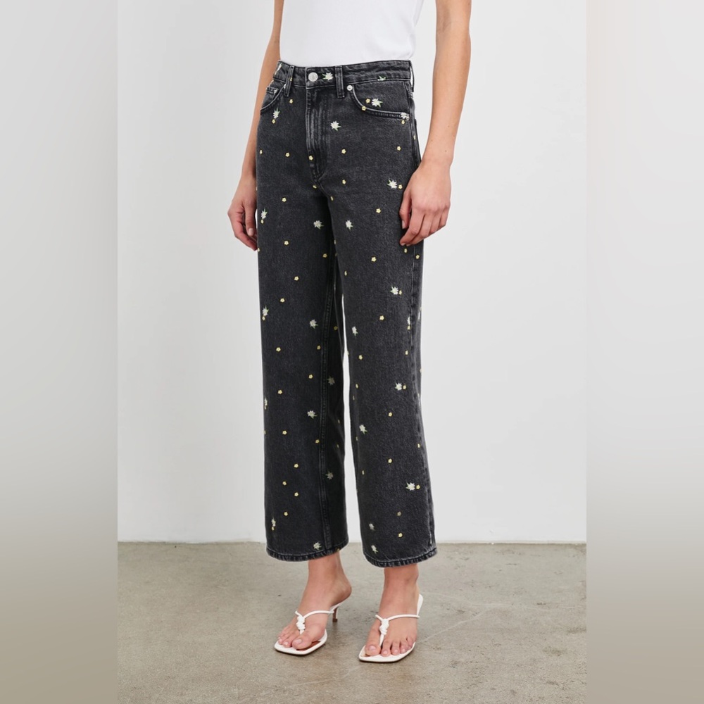 Rails Getty Crop Wide Leg Floral Jeans